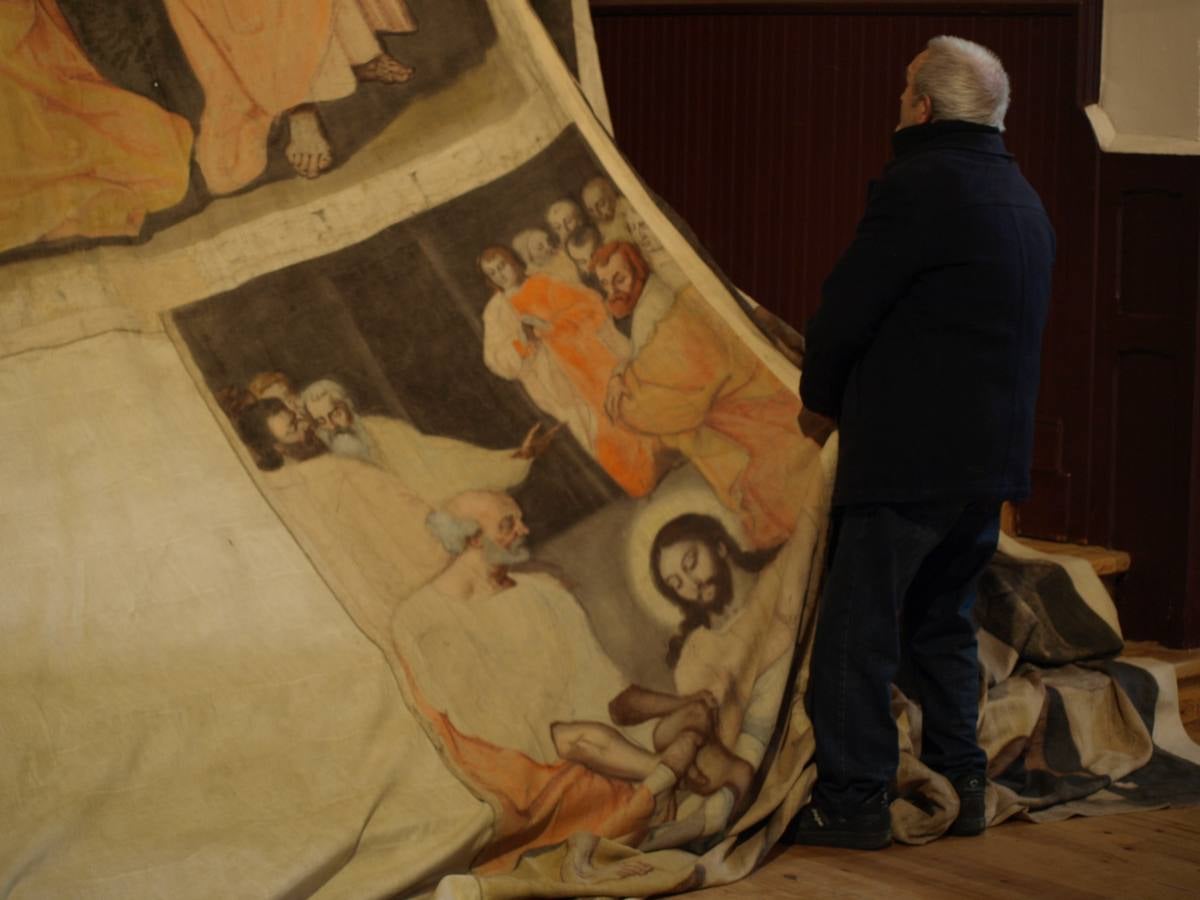 Colocación de La Sarga de Villoslada en el retablo mayor de la iglesia