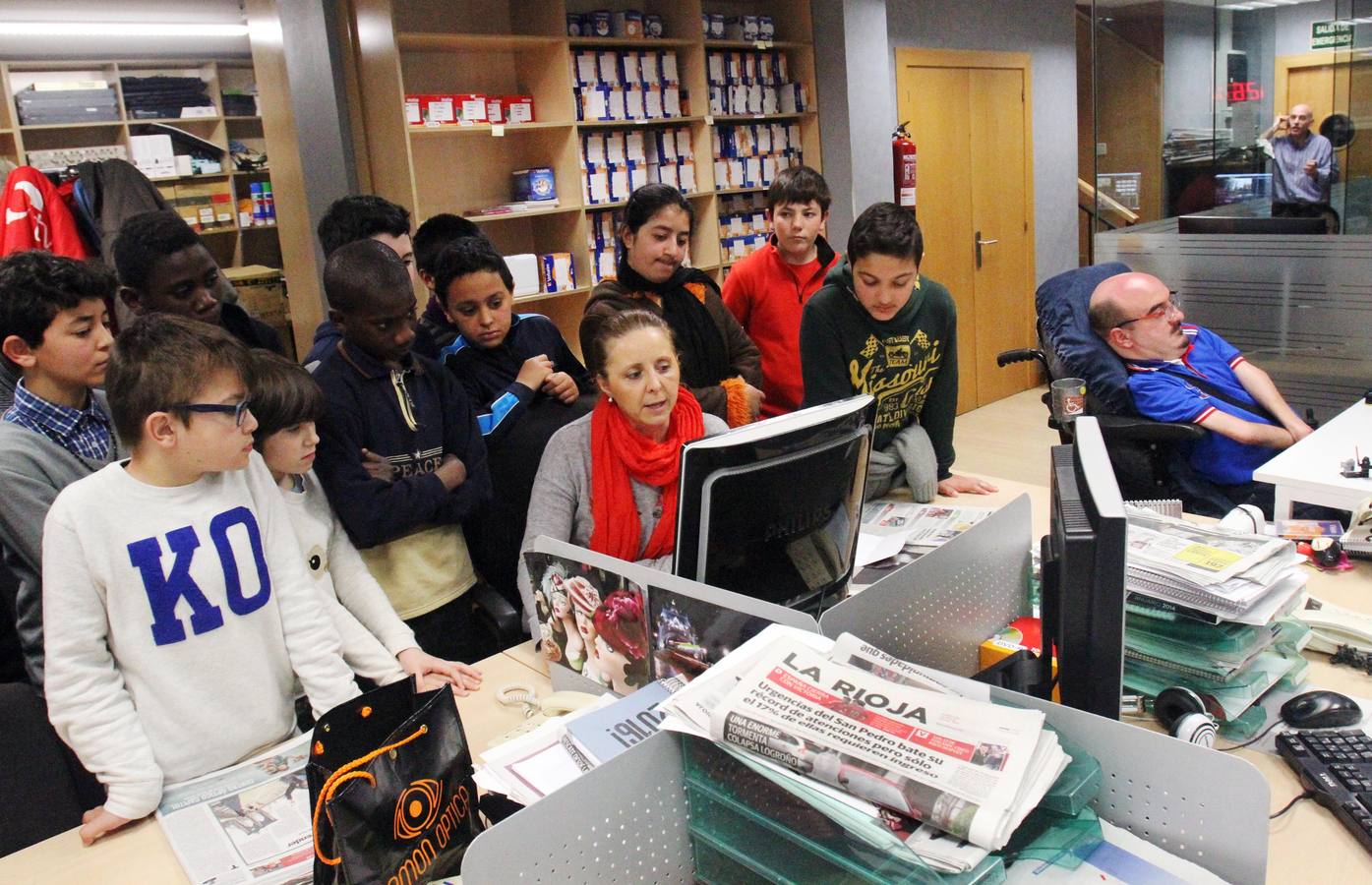 Navarrete el Mudo visita la multimedia de Nueva Rioja