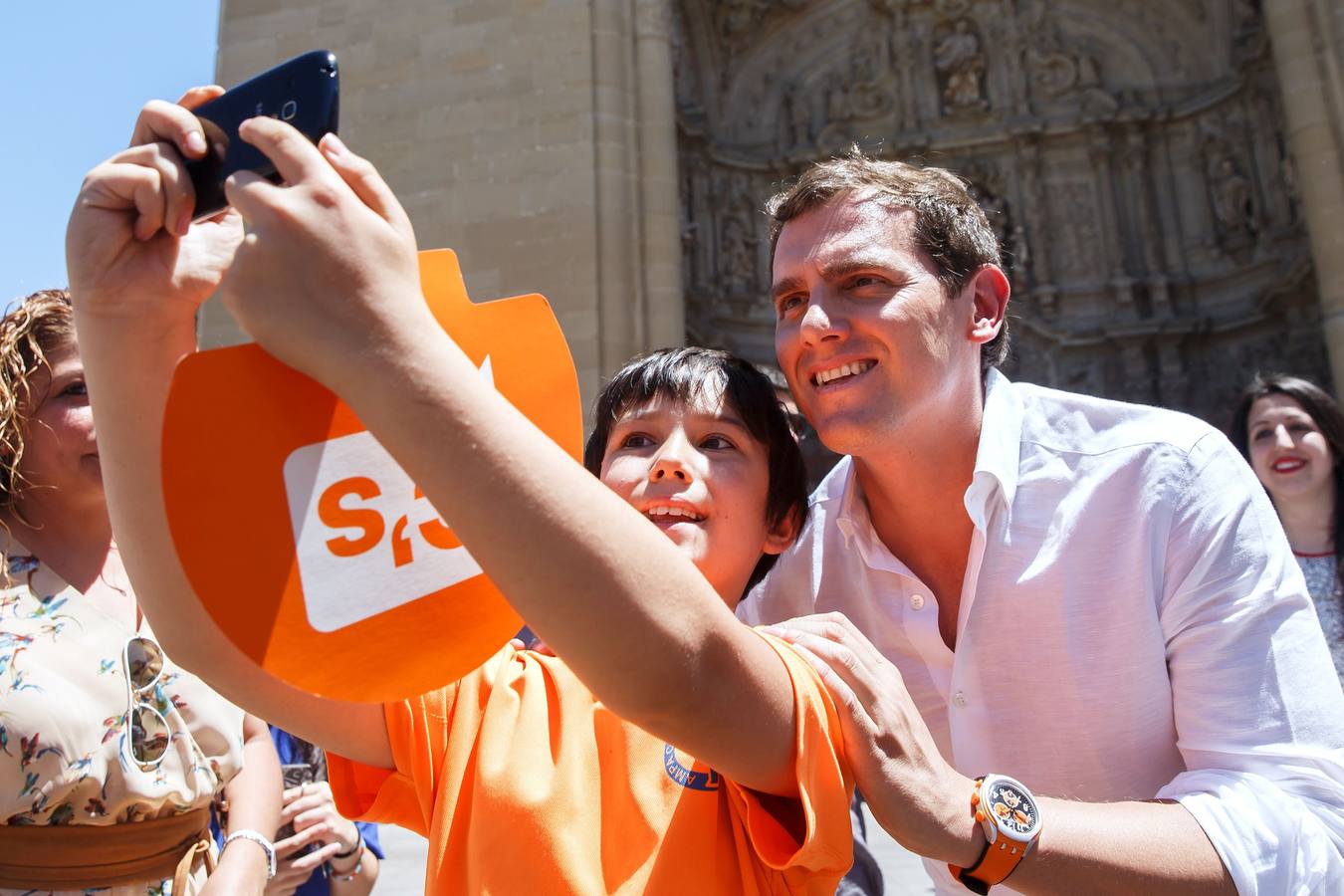 Rivera pasea por Logroño (1)