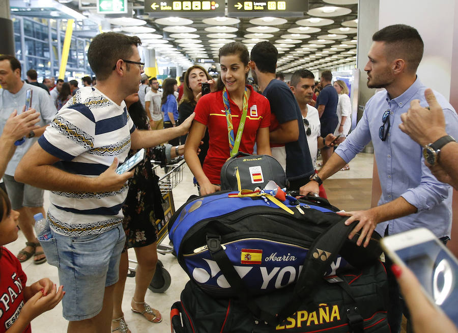 Llegada de los deportistas españoles tras los Juegos de Río