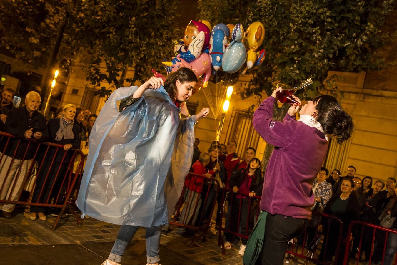 Concurso de beber en porrón