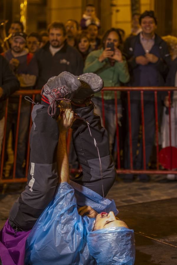 Concurso de beber en porrón