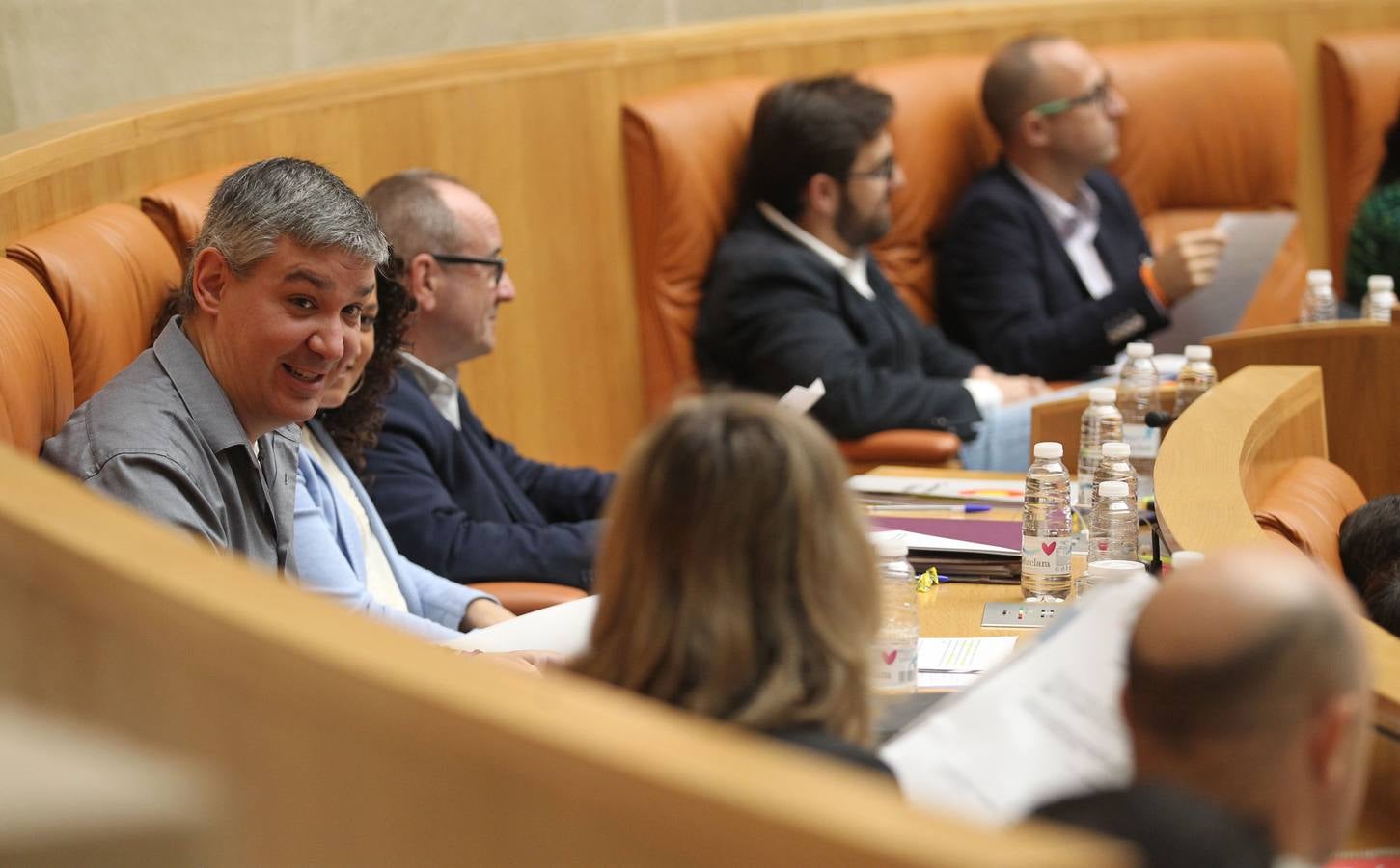 Los gestos en el Pleno del Parlamento riojano