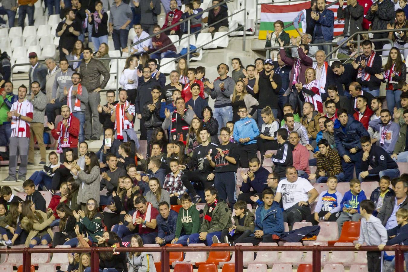 El partido UDL-Sestao: emoción entre el público y los gestos del equipo riojano