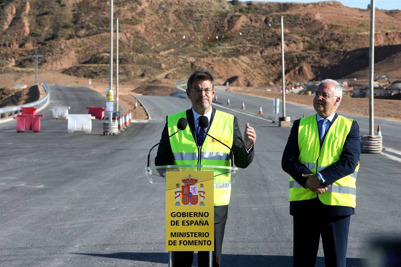 Visita a las obras del enlace de Recajo entre la circunvalación de Logroño, la carretera nacional N-232 y la autopista AP-68