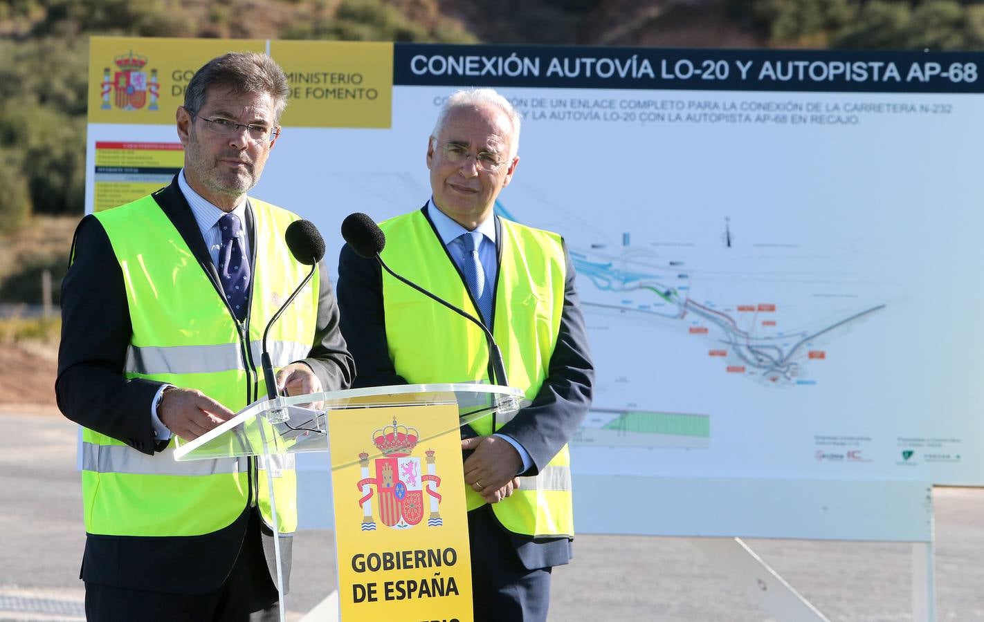 Visita a las obras del enlace de Recajo entre la circunvalación de Logroño, la carretera nacional N-232 y la autopista AP-68