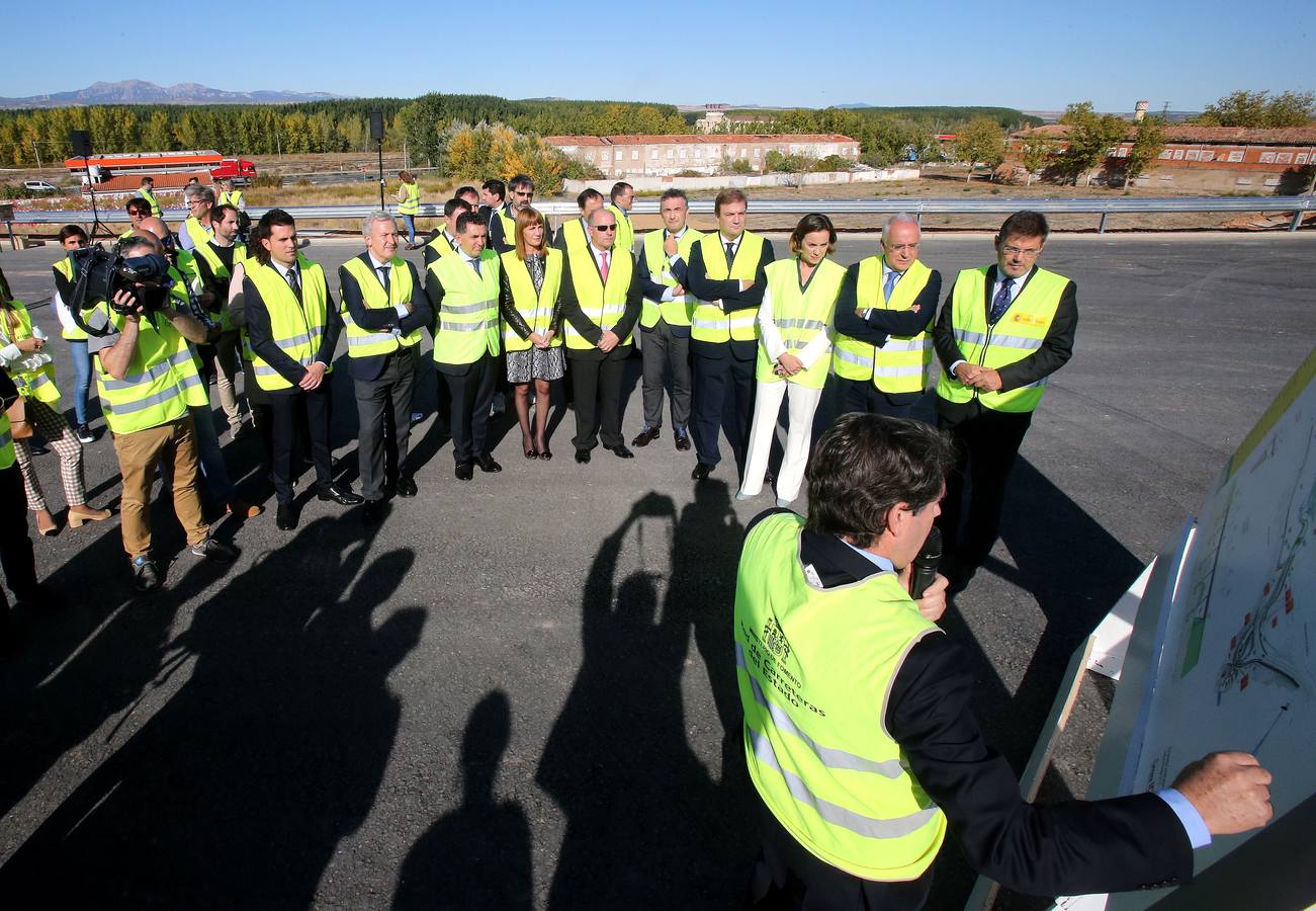 Visita a las obras del enlace de Recajo entre la circunvalación de Logroño, la carretera nacional N-232 y la autopista AP-68