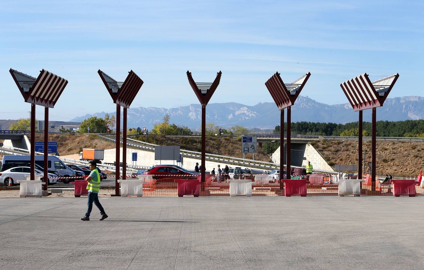 Visita a las obras del enlace de Recajo entre la circunvalación de Logroño, la carretera nacional N-232 y la autopista AP-68