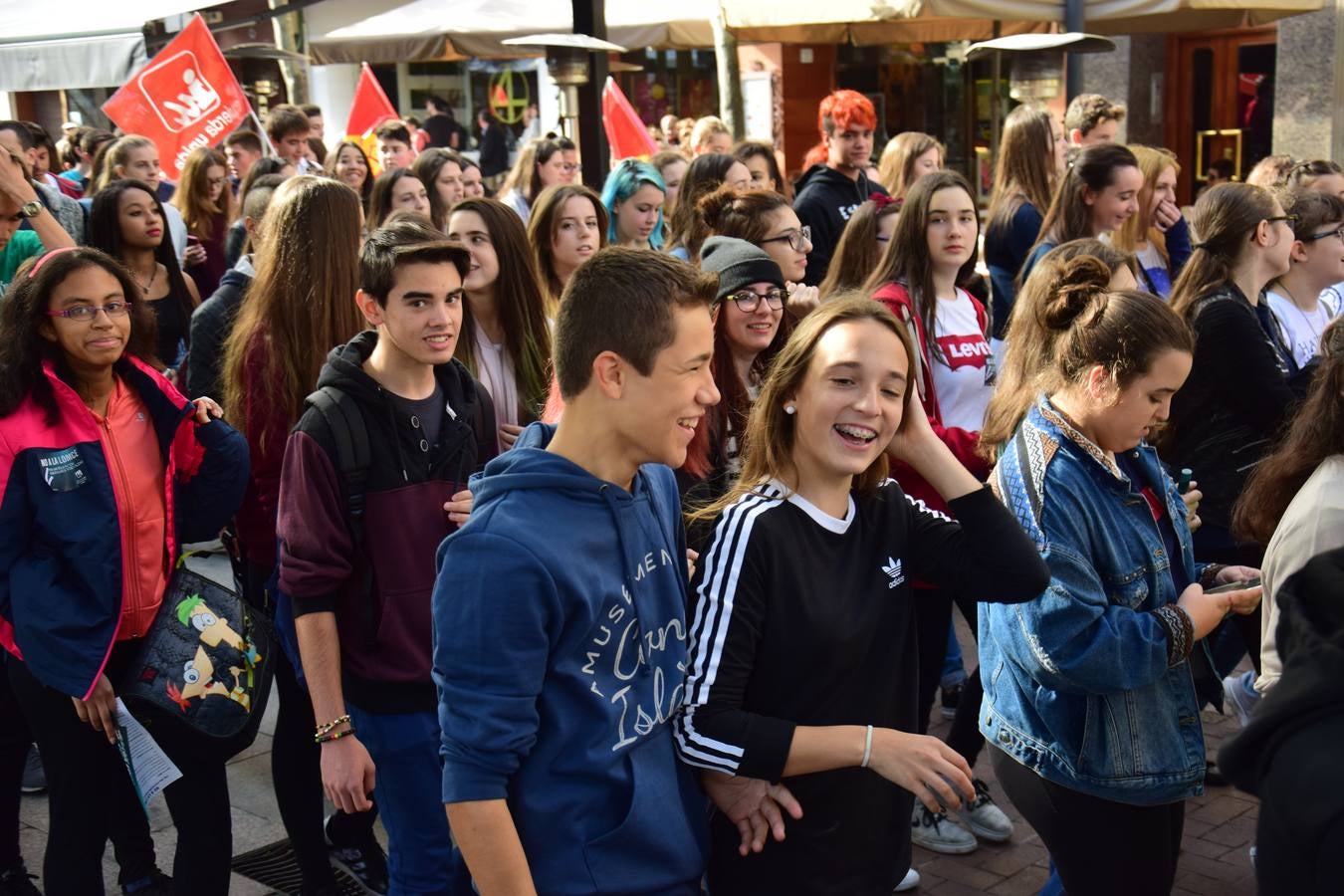 Manifestación de estudiantes en Logroño contra las reválidas y la LOMCE