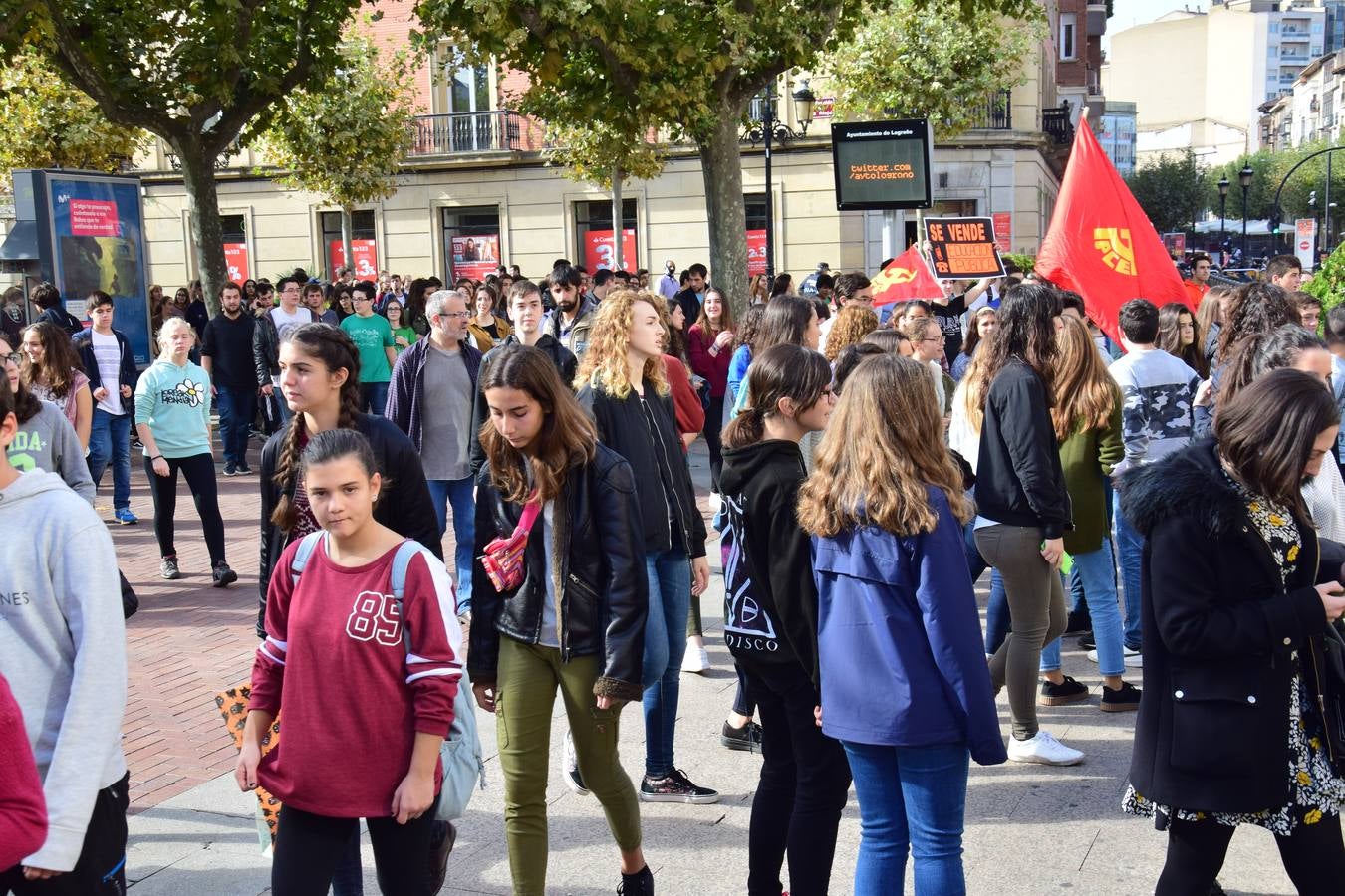 Manifestación de estudiantes en Logroño contra las reválidas y la LOMCE