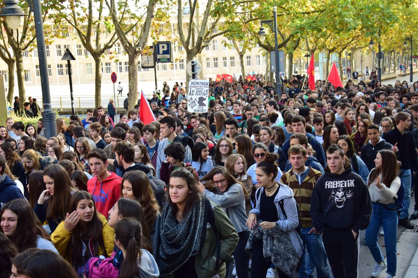 Manifestación de estudiantes en Logroño contra las reválidas y la LOMCE