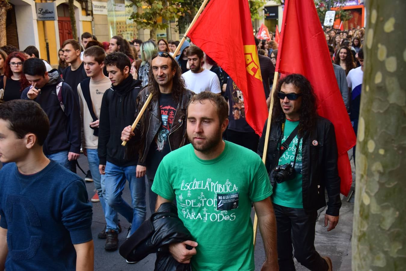 Manifestación de estudiantes en Logroño contra las reválidas y la LOMCE