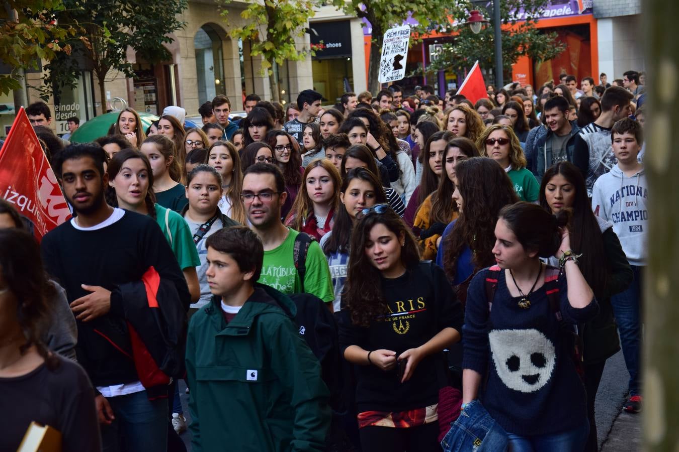 Manifestación de estudiantes en Logroño contra las reválidas y la LOMCE