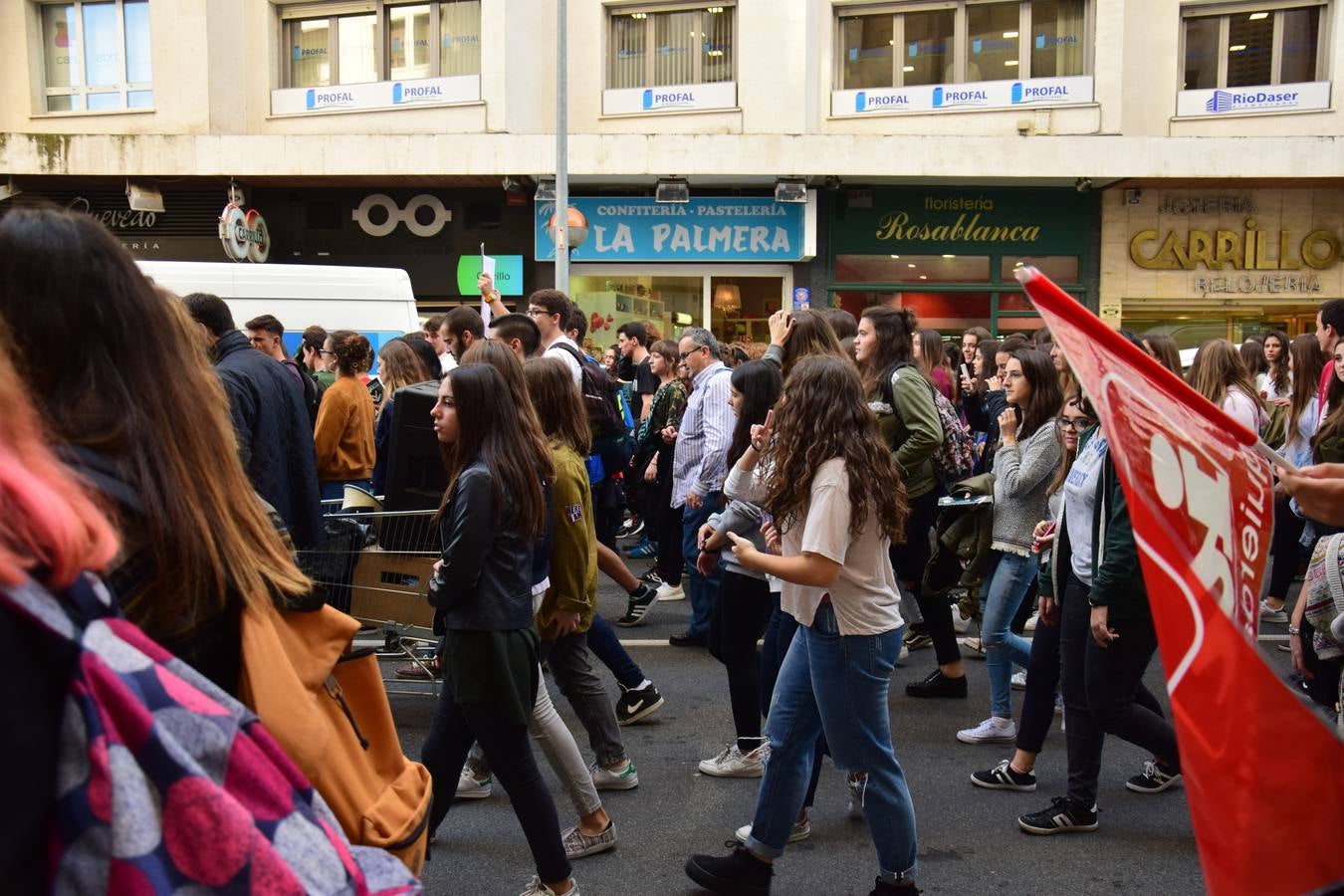 Manifestación de estudiantes en Logroño contra las reválidas y la LOMCE