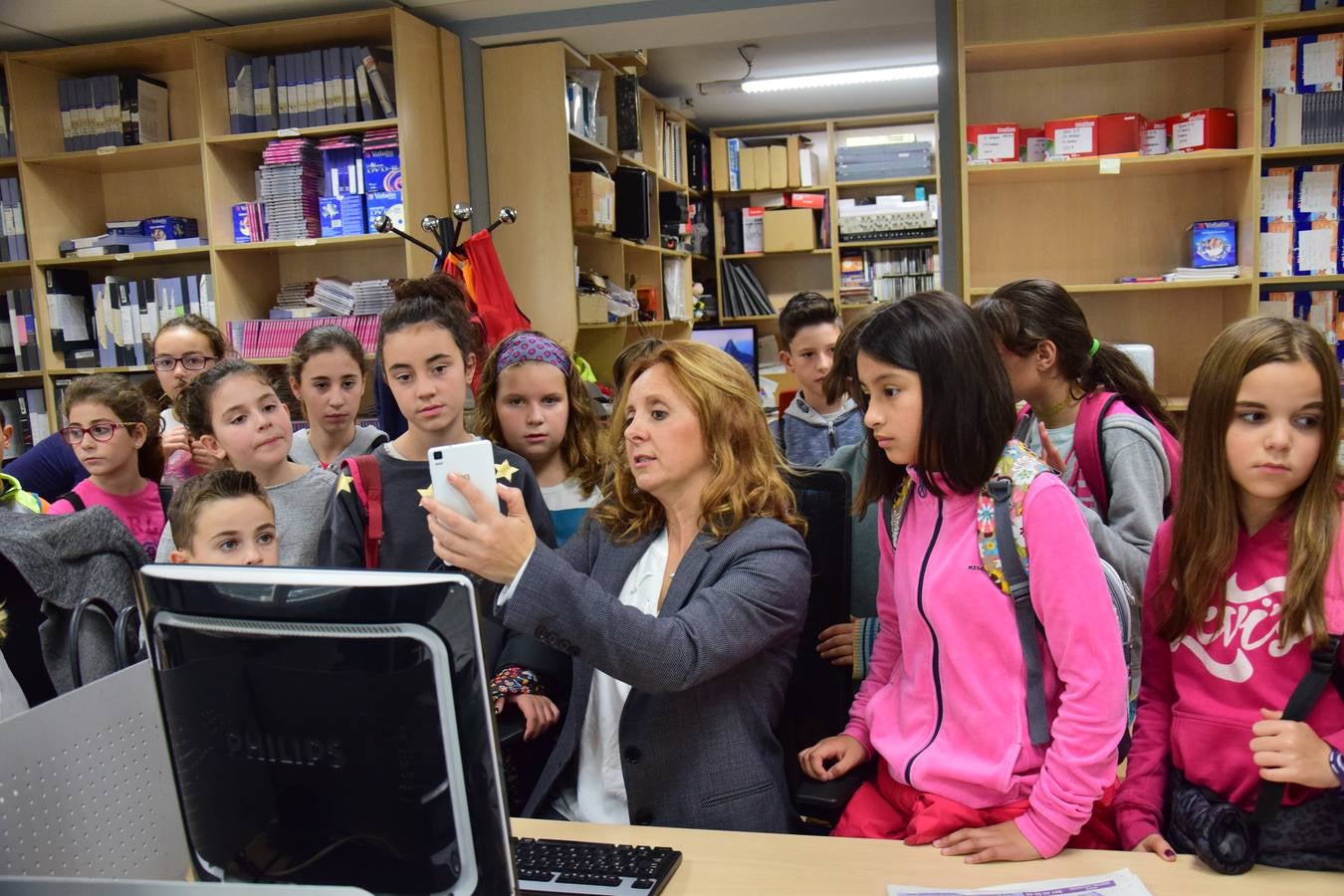 Arrancan las visitas a la multimedia de Diario LA RIOJA con el Colegio de Medrano