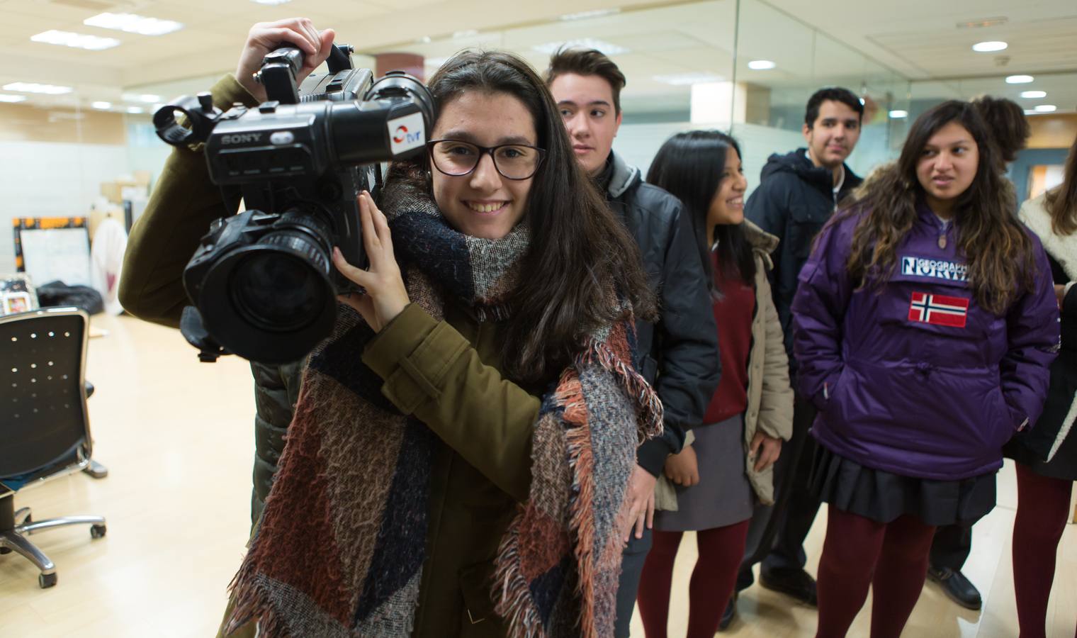 Los alumnos del programa Pmar II del Sagrado Corazón, Jesuitas visitan la multimedia de Diario LA RIOJA