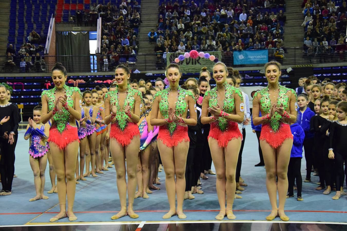 La selección de gimnasia rítimica, en Logroño