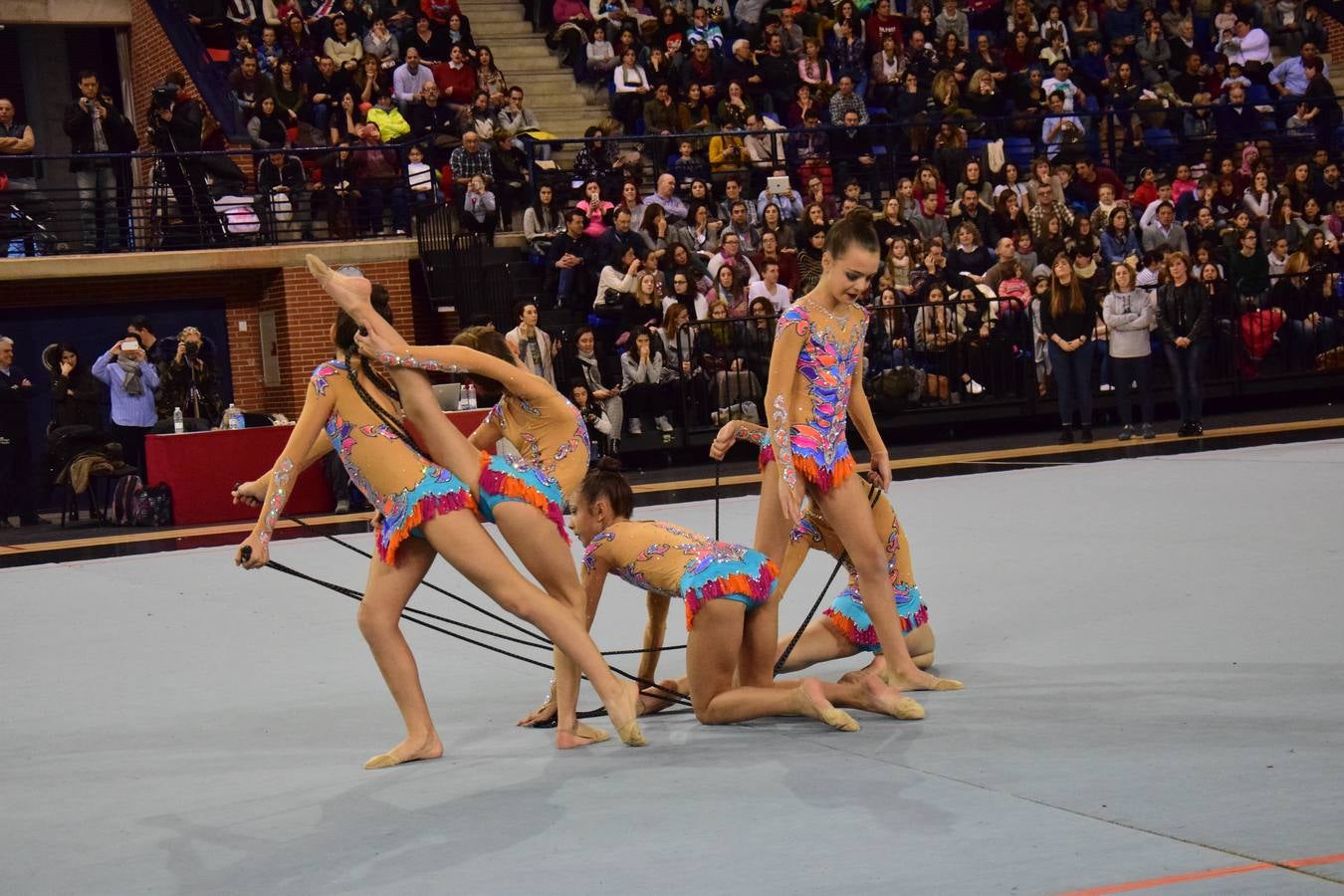 La selección de gimnasia rítimica, en Logroño