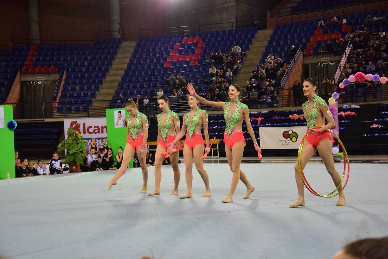 La selección de gimnasia rítimica, en Logroño