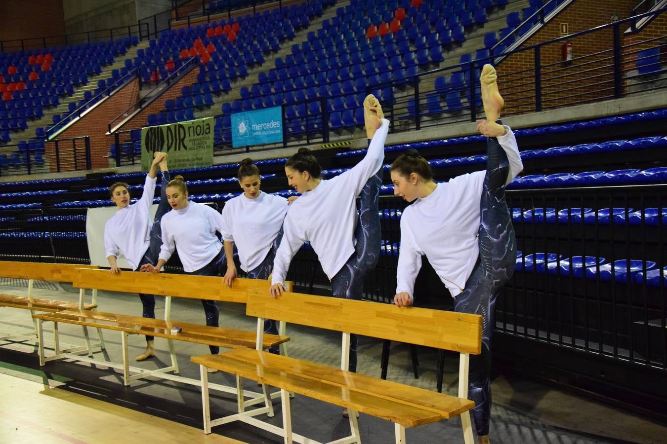 La selección de gimnasia rítimica, en Logroño