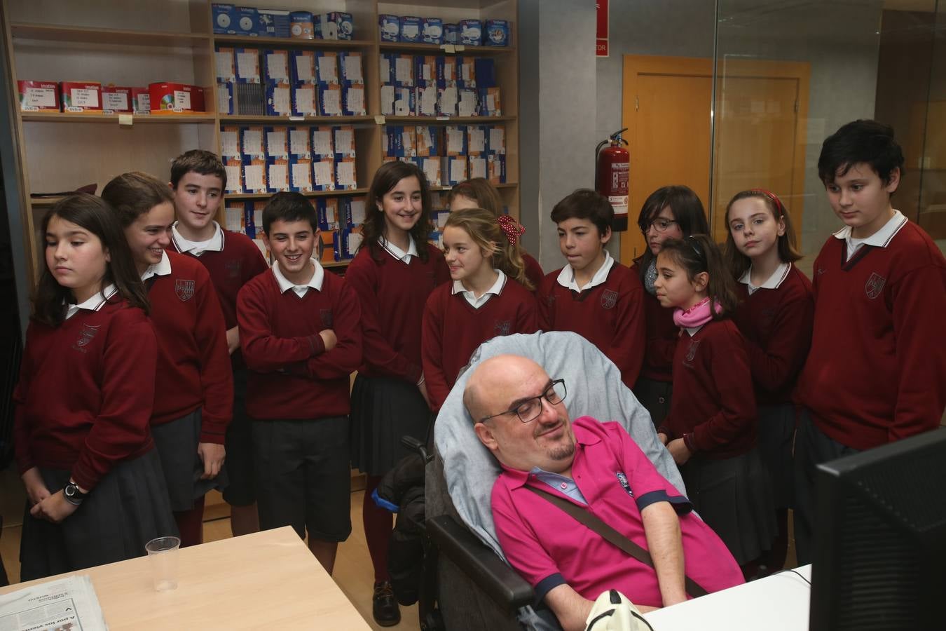 Visita de los alumnos de Jesuitas