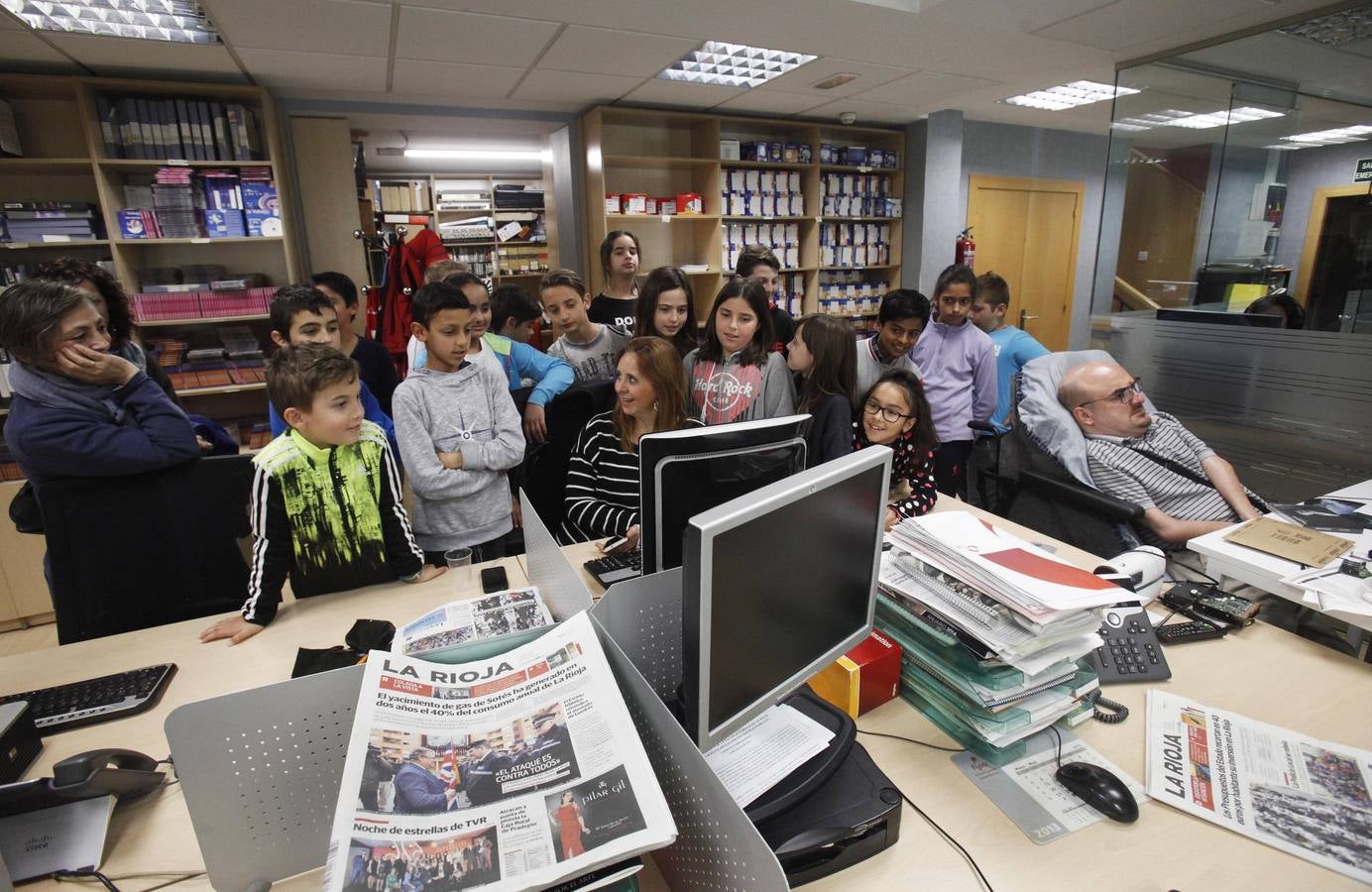 Los alumnos de 5º A del Colegio Navarrete El Mudo visitan la multimedia de Diario LA RIOJA