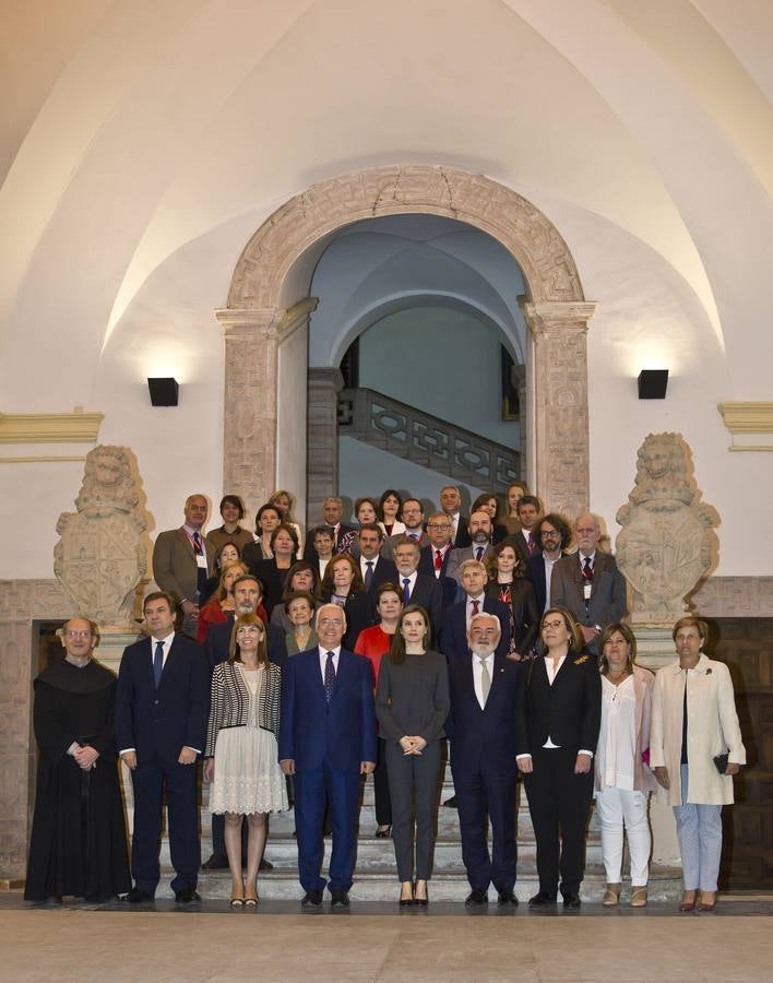 La Reina Letizia inaugura la duodécima edición del Seminario Internacional de Lengua y Periodismo, organizado por la Fundación San Millán