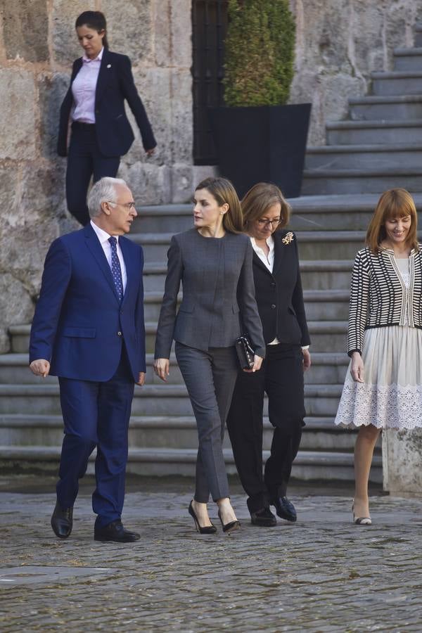 La Reina Letizia inaugura la duodécima edición del Seminario Internacional de Lengua y Periodismo, organizado por la Fundación San Millán