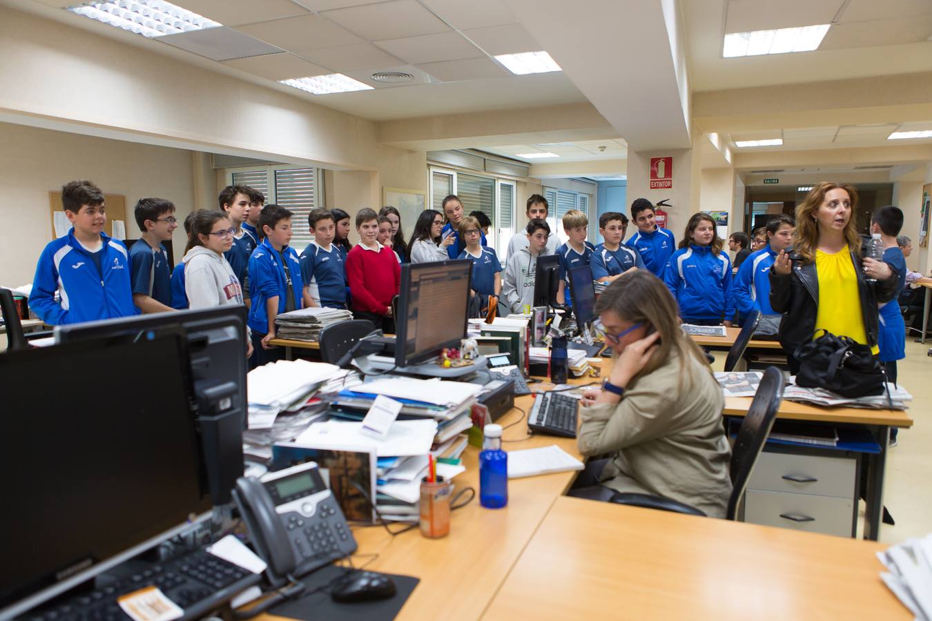 1º D de la ESO de Maristas visita la multimedia de Diario LA RIOJA