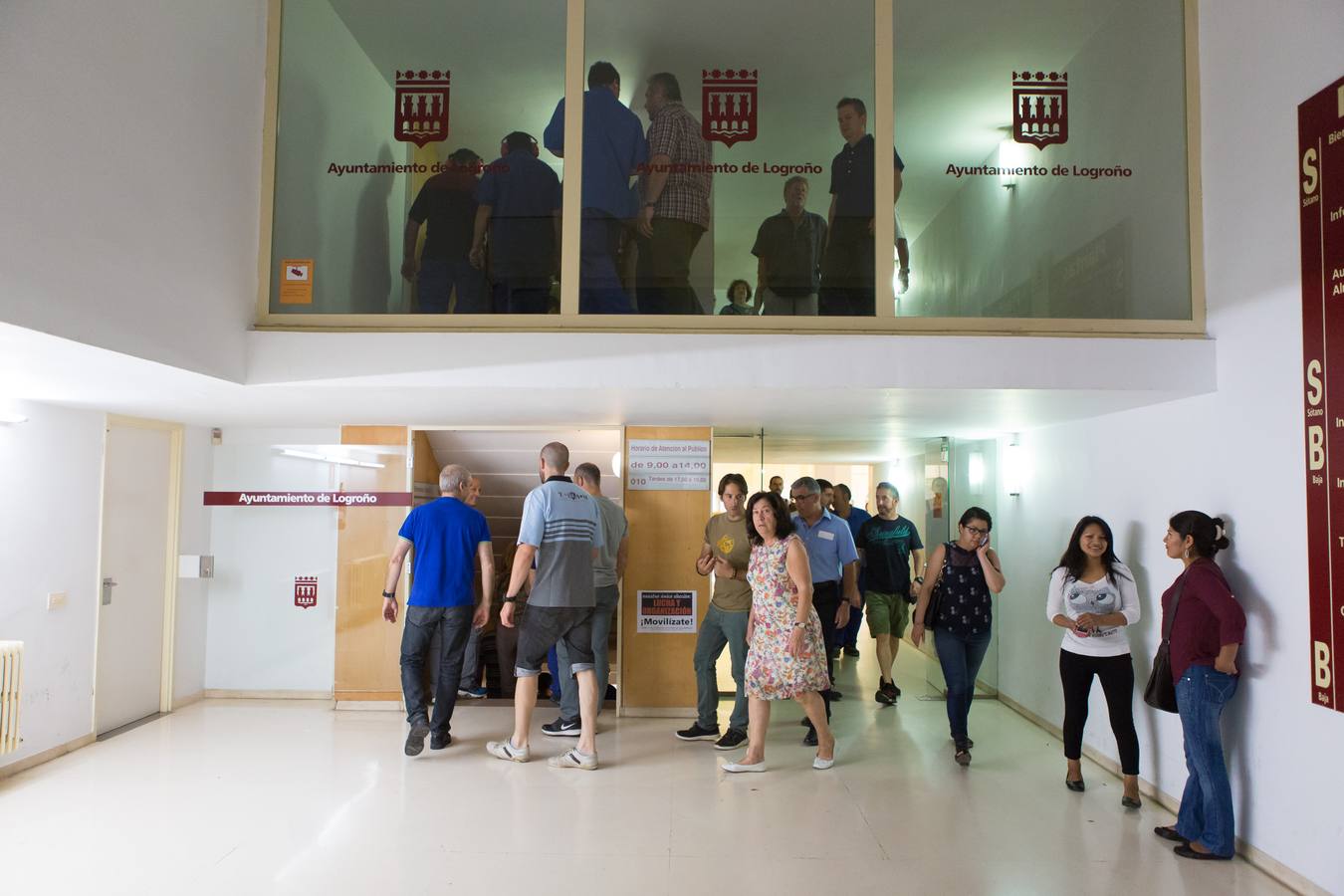 Protesta de los trabajadores del Ayuntamiento de Logroño