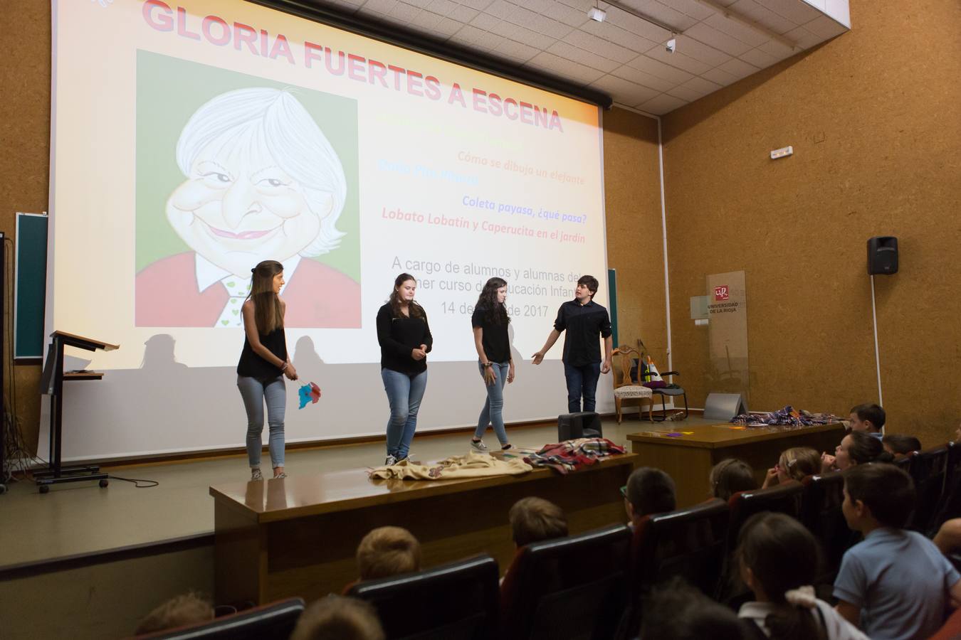 Doscientos alumnos de Infantil disfrutan en la Universidad de La Rioja de la actividad conmemorativa del centenario de Gloria Fuertes