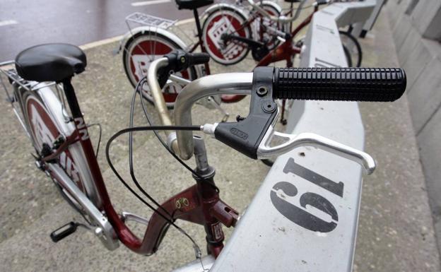 Antiguo servicio de préstamo de bicis de Logroño que se presentó. 