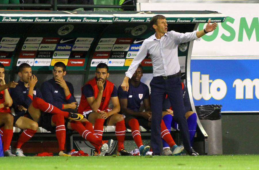 El equipo de Ziganda consiguió derrotar al Panathinaikos gracias a los tres goles que anotó en poco más de cinco minutos.