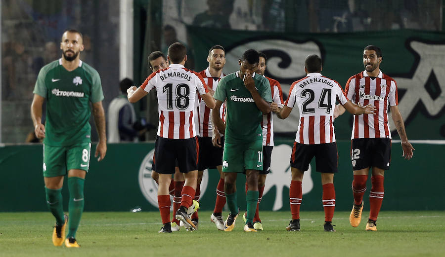 El equipo de Ziganda consiguió derrotar al Panathinaikos gracias a los tres goles que anotó en poco más de cinco minutos.