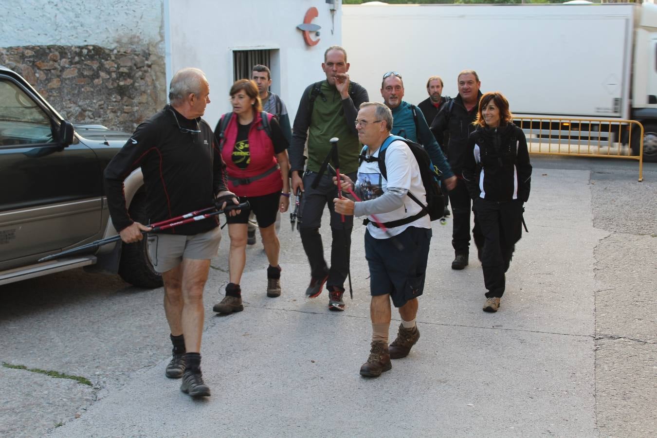 Hubo buen ambiente para enfrentarse al camino y buen almuerzo para recuperarse después