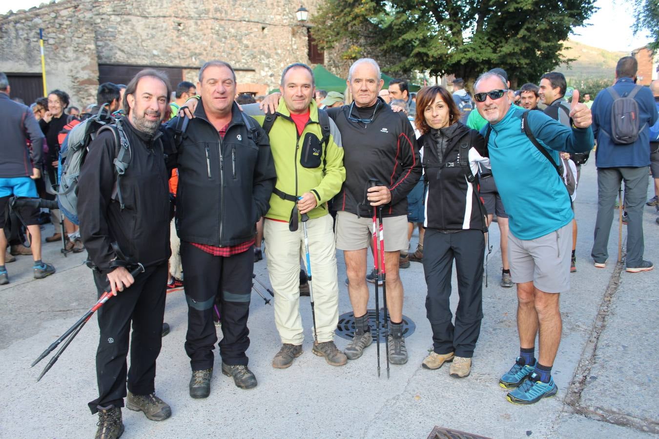Hubo buen ambiente para enfrentarse al camino y buen almuerzo para recuperarse después