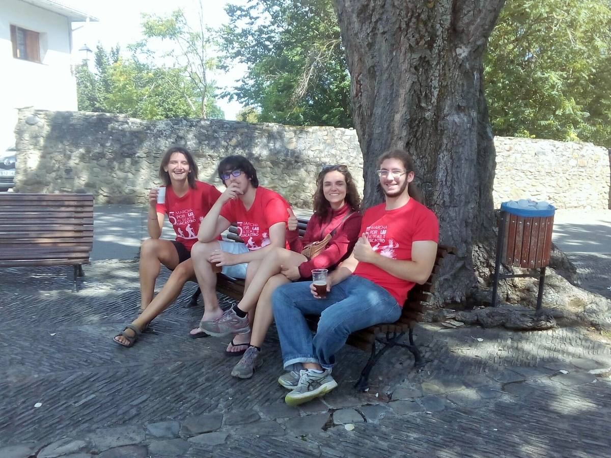 Hubo buen ambiente para enfrentarse al camino y buen almuerzo para recuperarse después