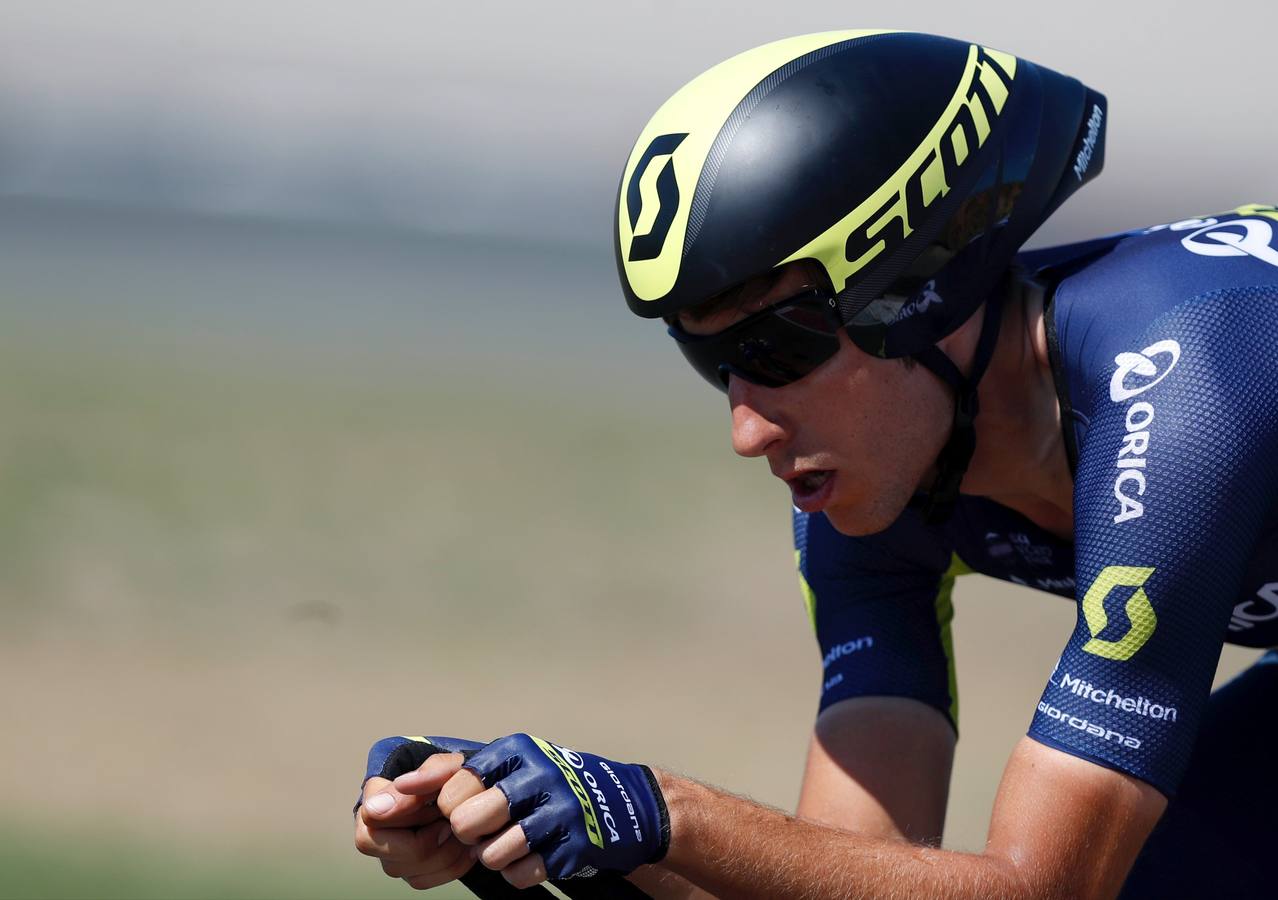 El líder de la Vuelta Ciclista a España ha consolidado su liderato con el triunfo en la contrarreloj que ha acabado en Logroño