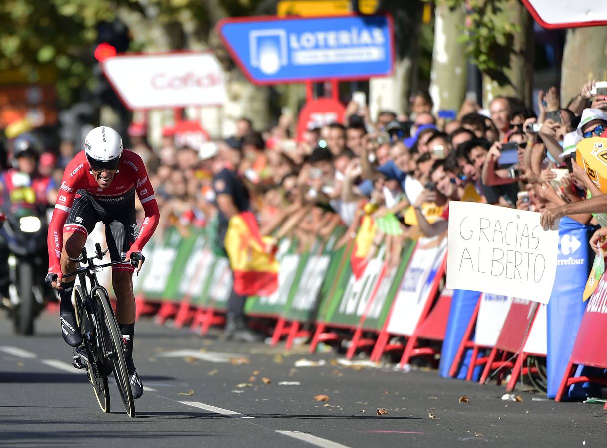 El líder de la Vuelta Ciclista a España ha consolidado su liderato con el triunfo en la contrarreloj que ha acabado en Logroño