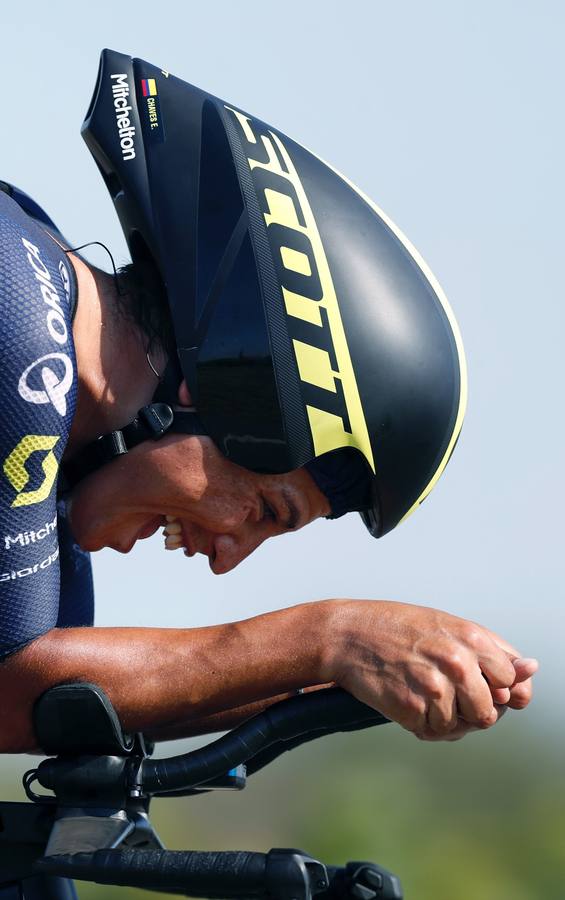 El líder de la Vuelta Ciclista a España ha consolidado su liderato con el triunfo en la contrarreloj que ha acabado en Logroño