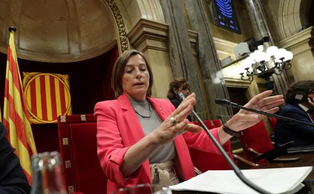 Carme Forcadell, presidenta del Parlamento de Cataluña.