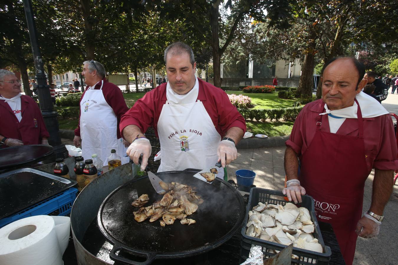 La federación de peñas de Logroño celebró en El Espolón la degustación de vinos y pinchos