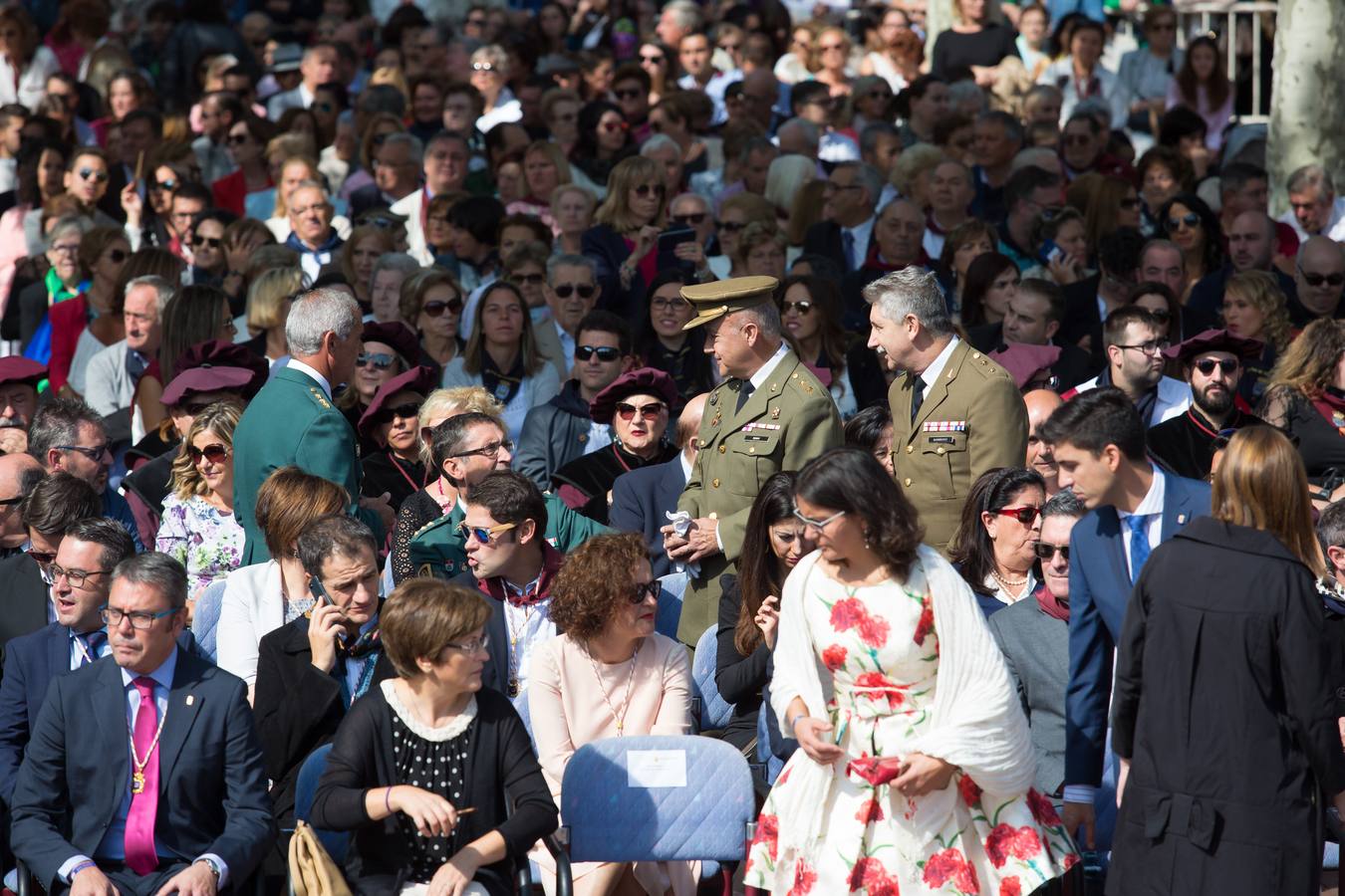 El Espolón vivió la ofrenda ofrenda del primer mosto a la Virgen de Valvanera, patrona de La Rioja, en el principal acto institucional de las Fiestas de San Mateo y de la Vendimia Riojana 