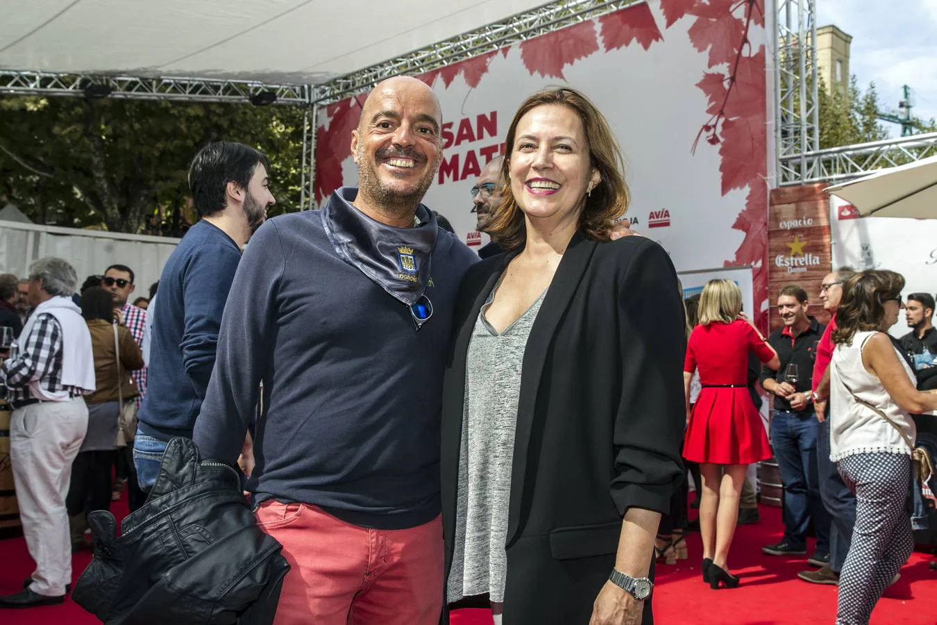 Muchos visitantes el viernes en la terraza de Diario LA RIOJA