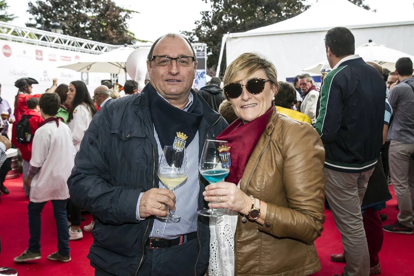 Muchos visitantes el viernes en la terraza de Diario LA RIOJA