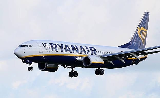Avión de la compañia irlandesa Ryanair.