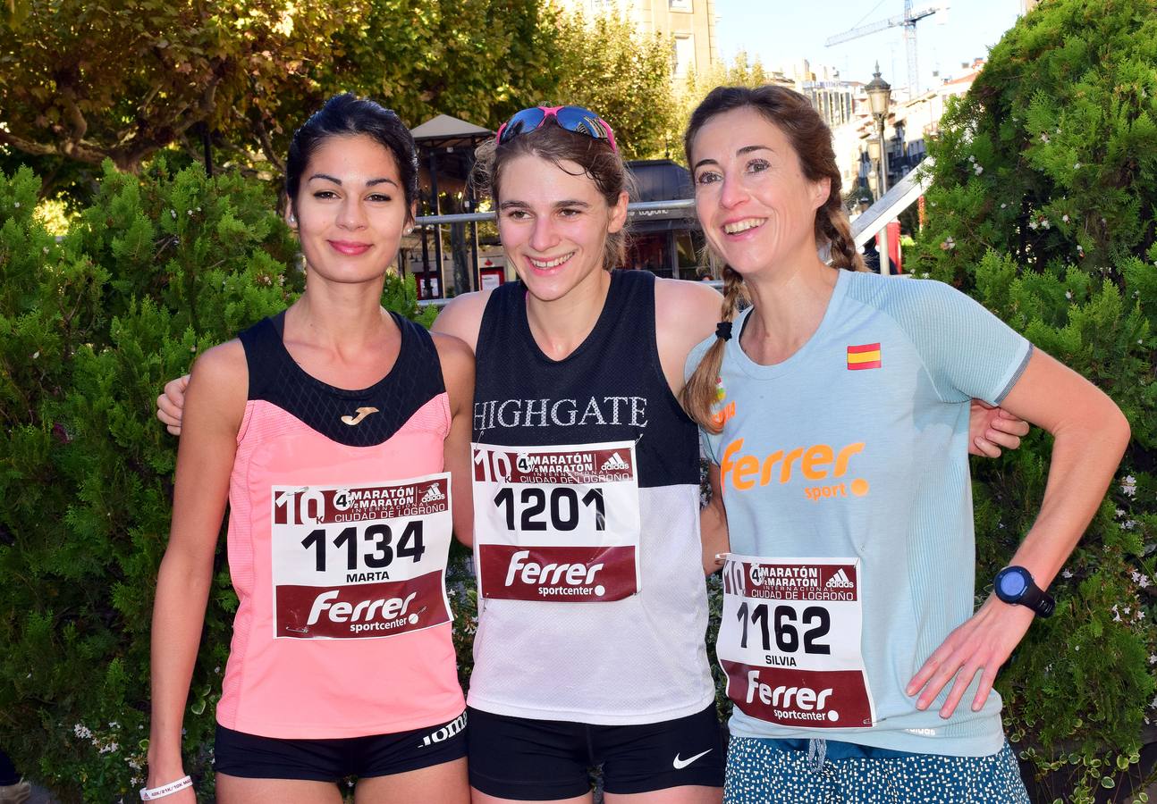 Centenares de participantes disfrutaron corriendo en la Maratón 10 kilómetros Ciudad de Logroño.