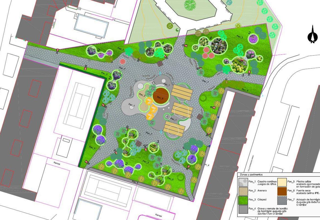 Plano del futuro diseño de la Plaza de México, que el ayuntamiento licitará por 1,3 millones de euros