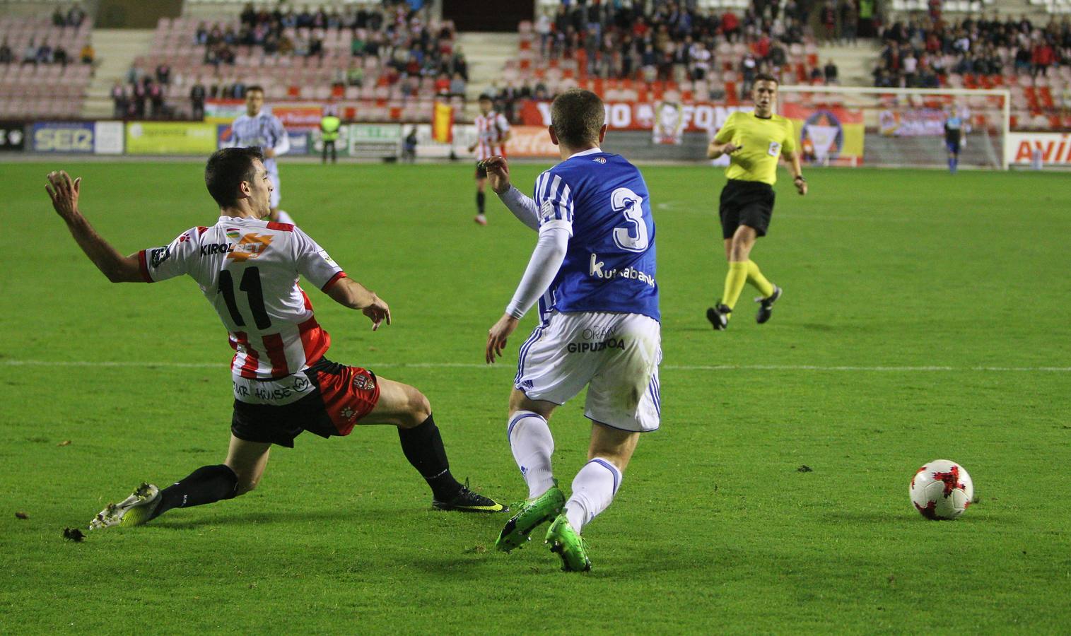 La UD Logroñés ganó en un buen partido en Las Gaunas a la Real Sociedad B por 3-1