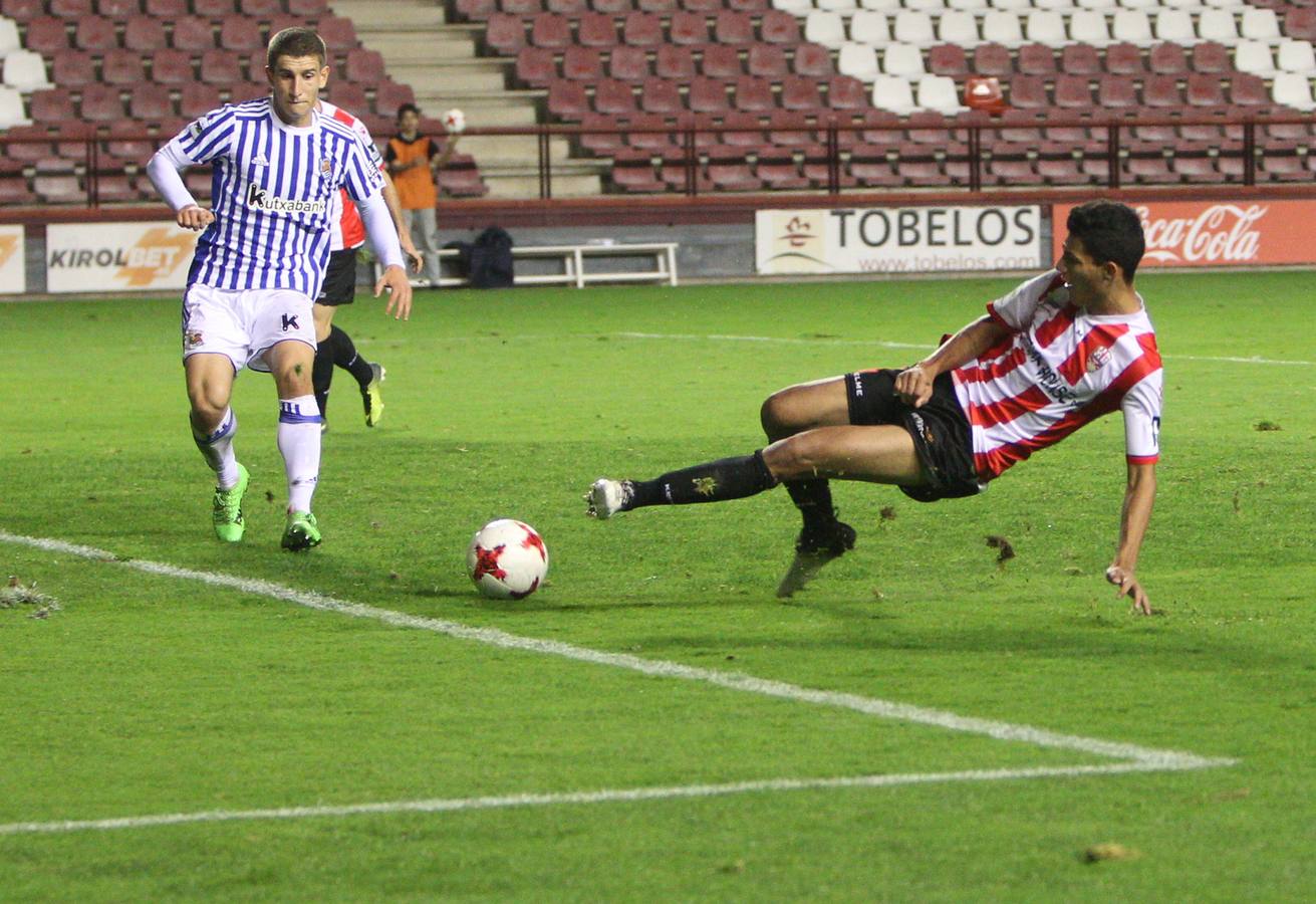 La UD Logroñés ganó en un buen partido en Las Gaunas a la Real Sociedad B por 3-1